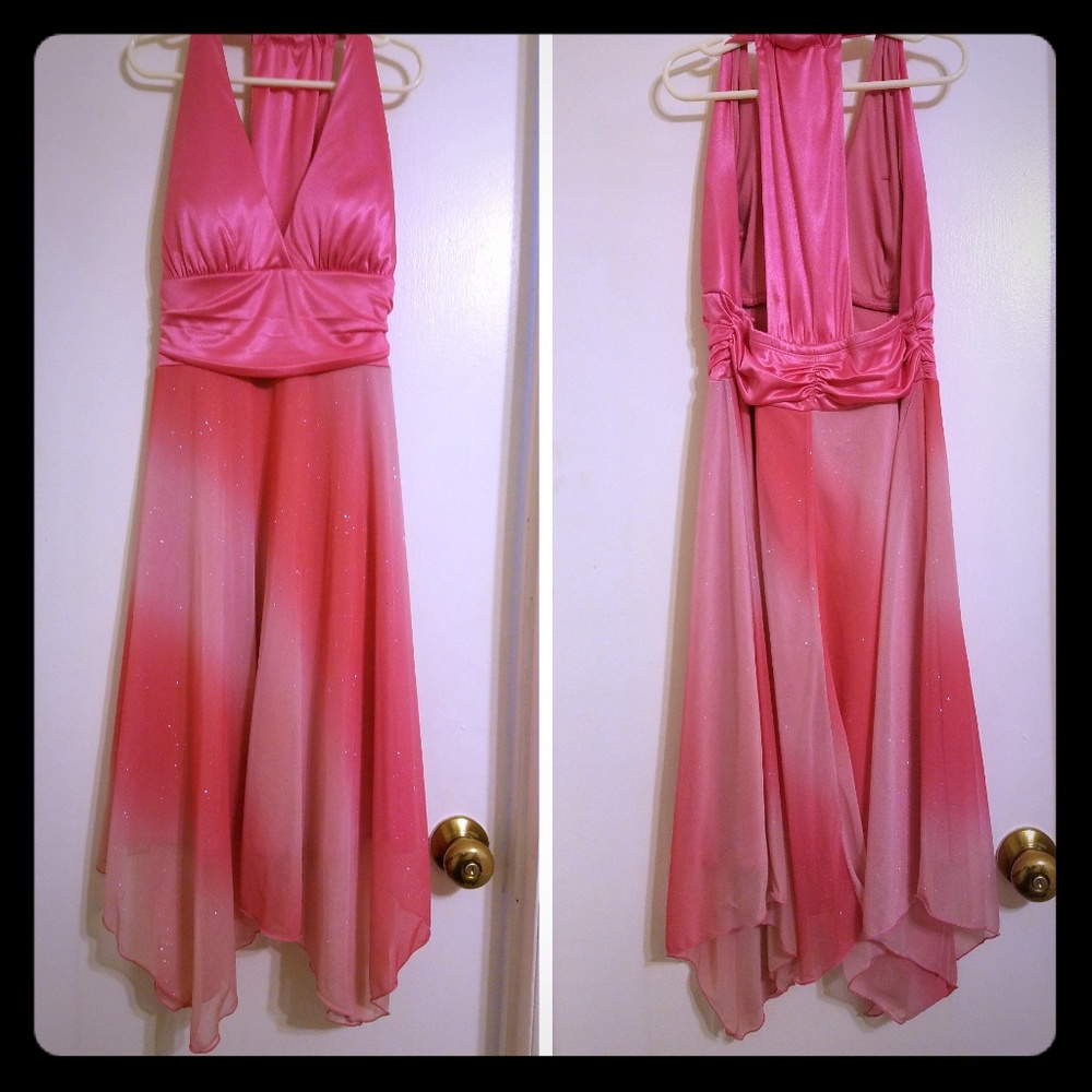 Pink short formal dress